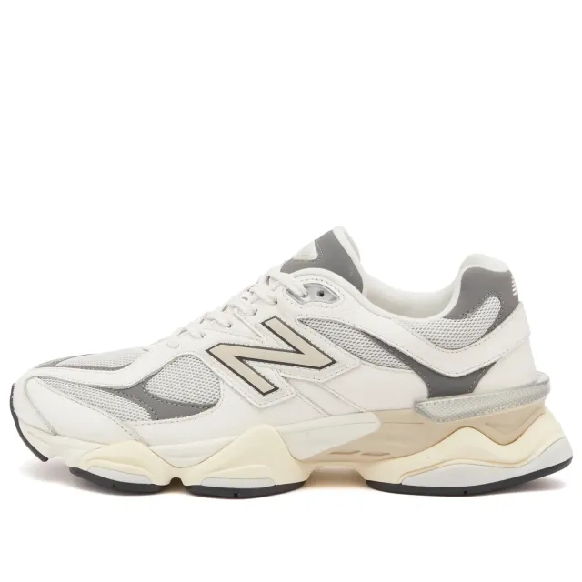 New Balance Unisex 9060 in White/Grey Leather