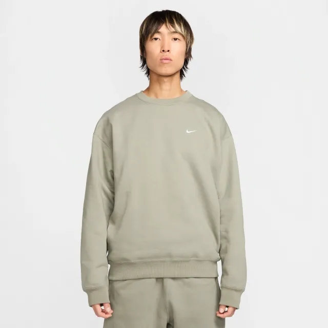 Nike Solo Swoosh Men's Fleece Crew - Green - Cotton/Polyester