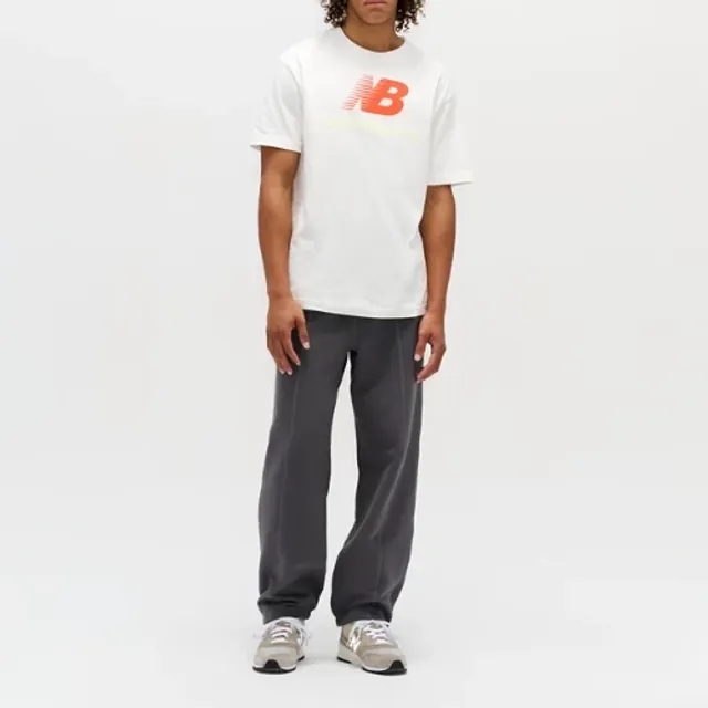 New Balance Men's Made in USA Graphic T-Shirt in White Cotton Jersey