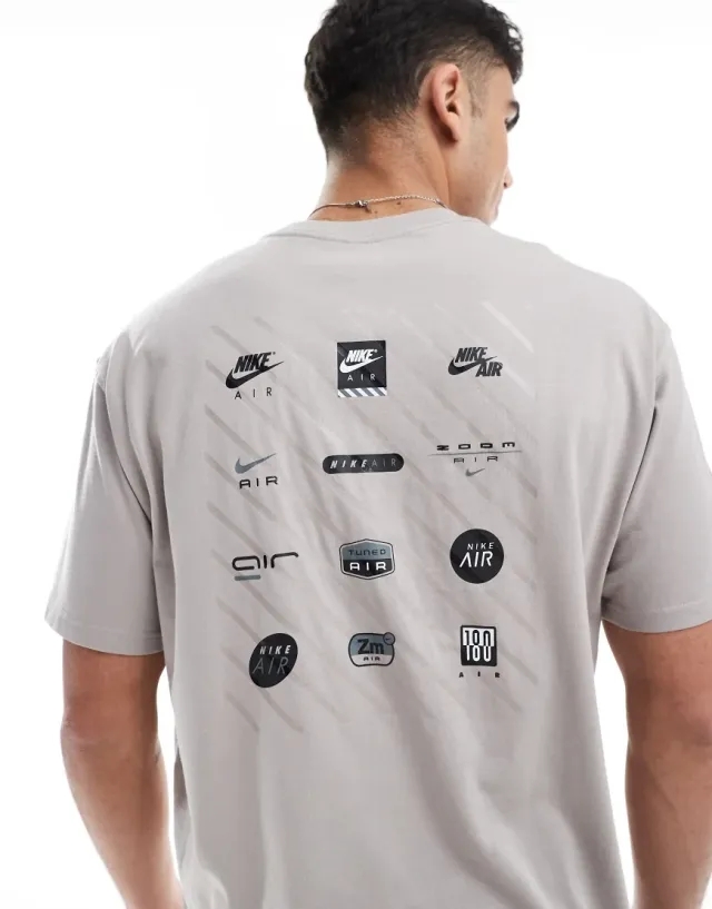 Nike Max90 Back Graphic T-Shirt - Grey - Mens