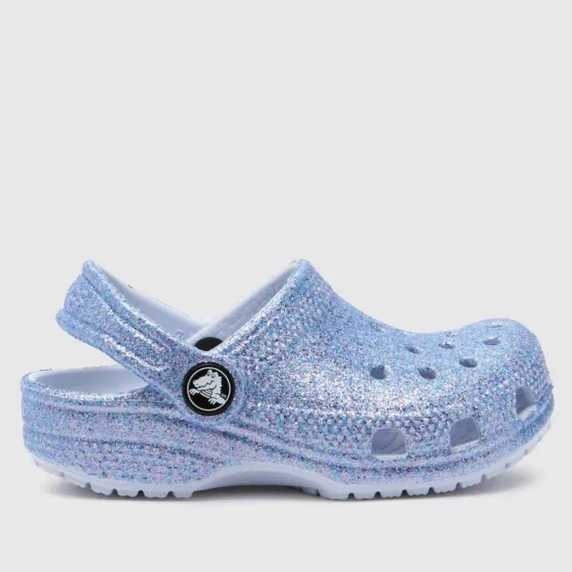 Crocs Classic Glitter Clog Girls Toddler in Purple