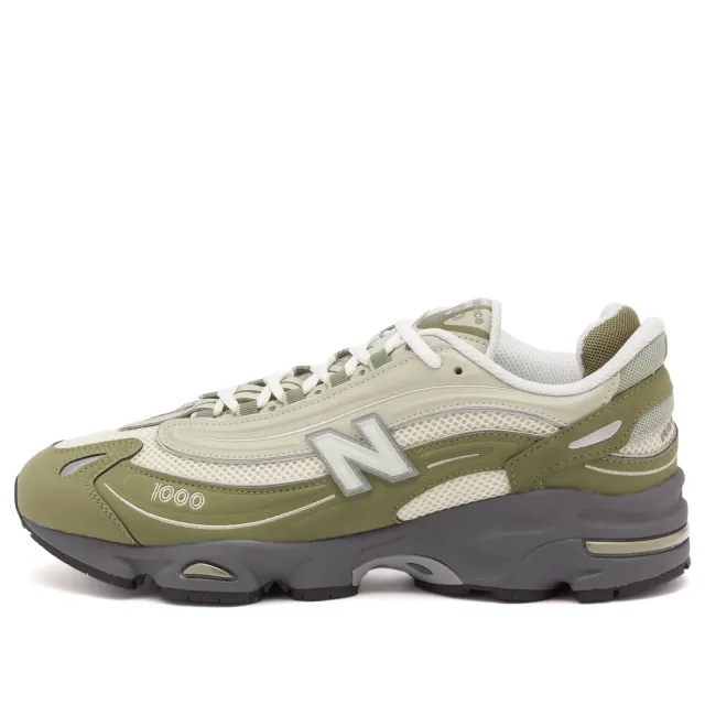 New Balance Unisex 1000 in Green/White Suede/Mesh