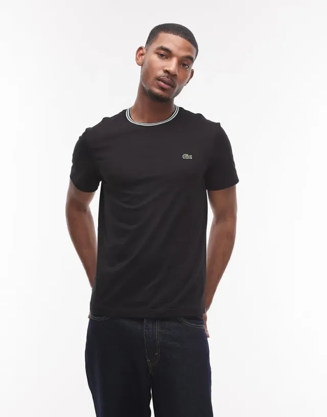 Lacoste Tipped T-Shirt - Black