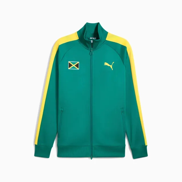 PUMA x Jamaica T7 Always On Track Jacket Men, Highlands Green/Jamaica