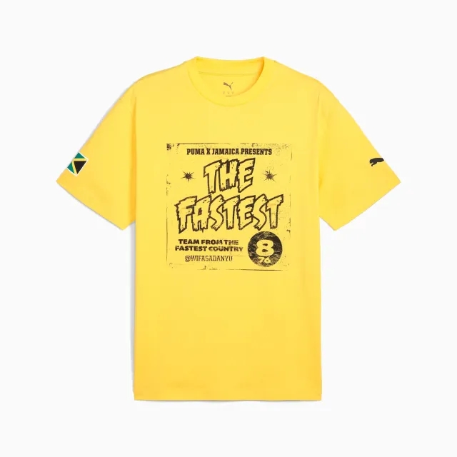 PUMA x Jamaica Village Wear Cotton T-Shirt Men, Starlight/Jamaica