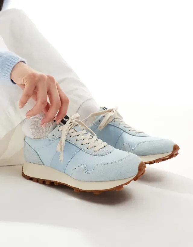 Polo Ralph Lauren Trail 125 Trainer In Light Blue