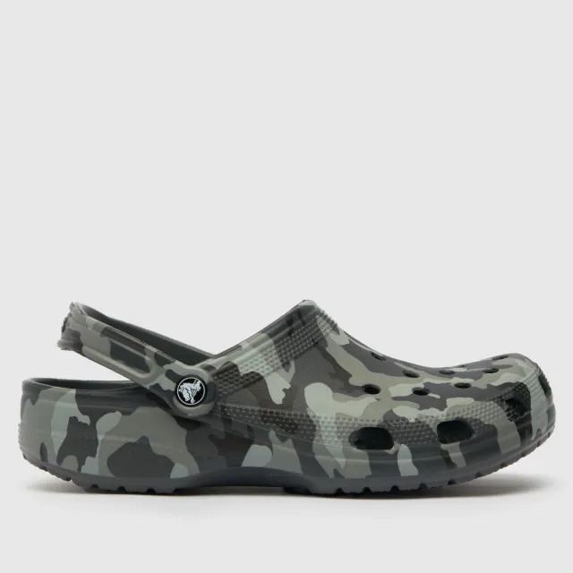 Crocs | Unisex | Classic Printed Camo | Clogs | Slate Grey / Multi | W5/M4