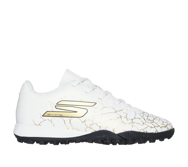 Skechers SKX_ 1.5 Jr Td TF Sneaker in White/Black/Gold