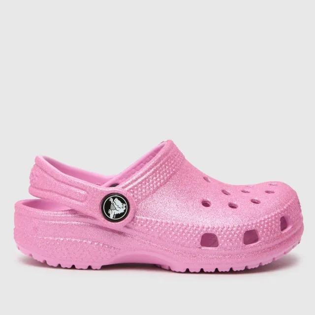 Crocs | Kids | Toddler Classic Glitter | Clogs | Pink Tweed Glitter | C4