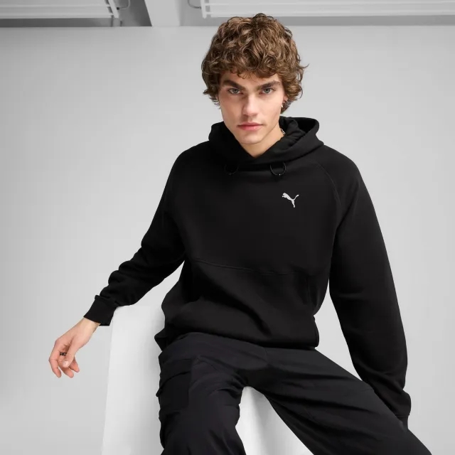 PUMAtech Deltaknit Relaxed Hoodie Men, Black, size Large