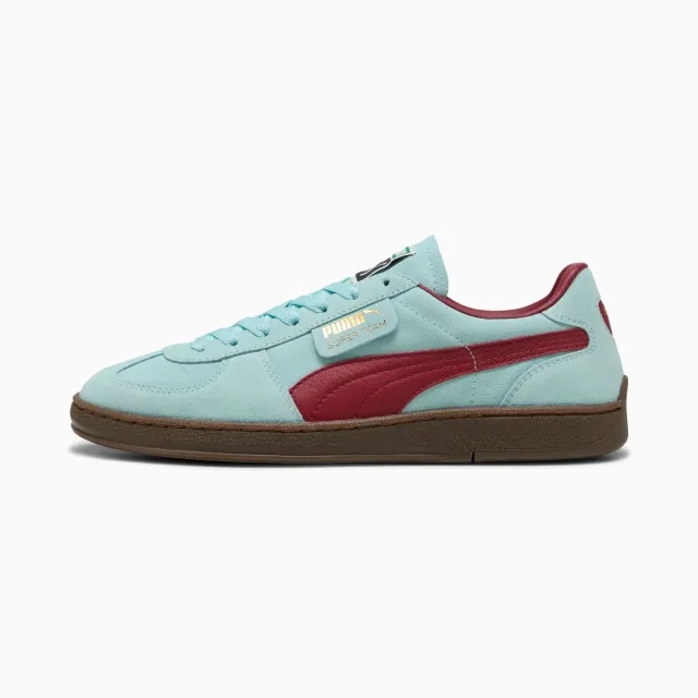 PUMA Super Team Suede Sneakers Unisex, Safe Lake/Dark Crimson, size 10