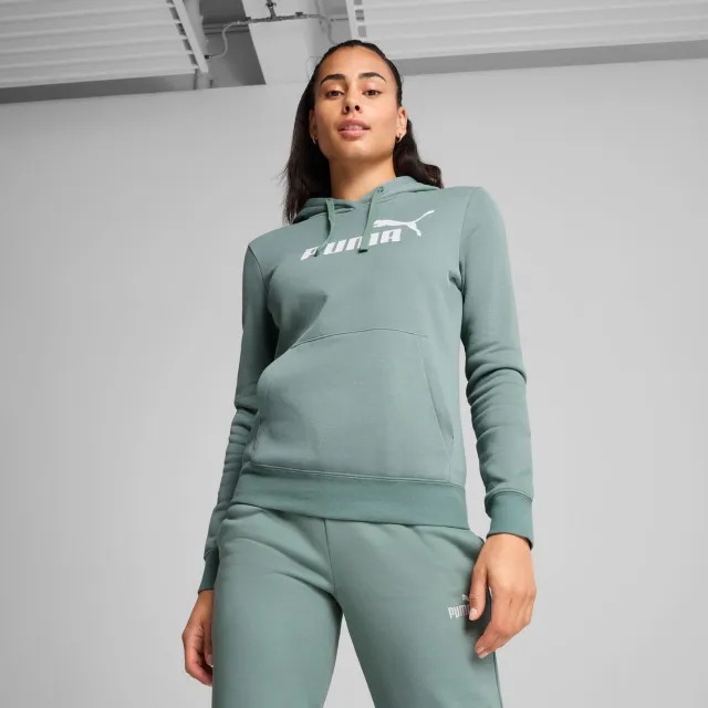 PUMA Ess No. 1 Logo Hoodie Women, Green Moon, size 3XL