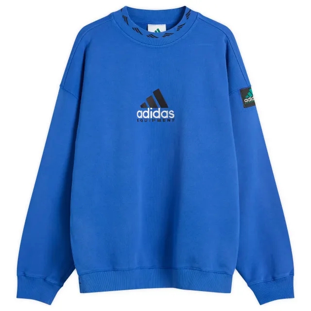 Adidas Men's EQT Wash Crewneck Sweatshirt Equipment Blue