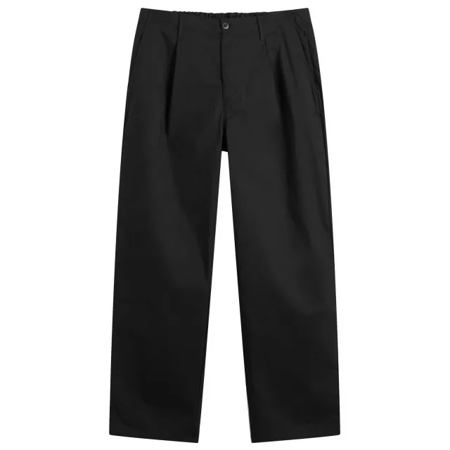 New Balance Men's Athletics Relaxed Trouser in Black Cotton Twill
