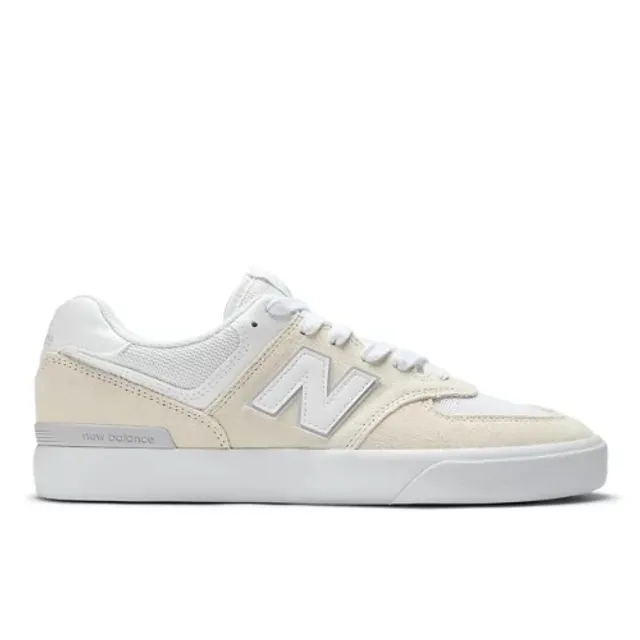 New Balance Men's NB Numeric 574 Vulc in White Suede/Mesh