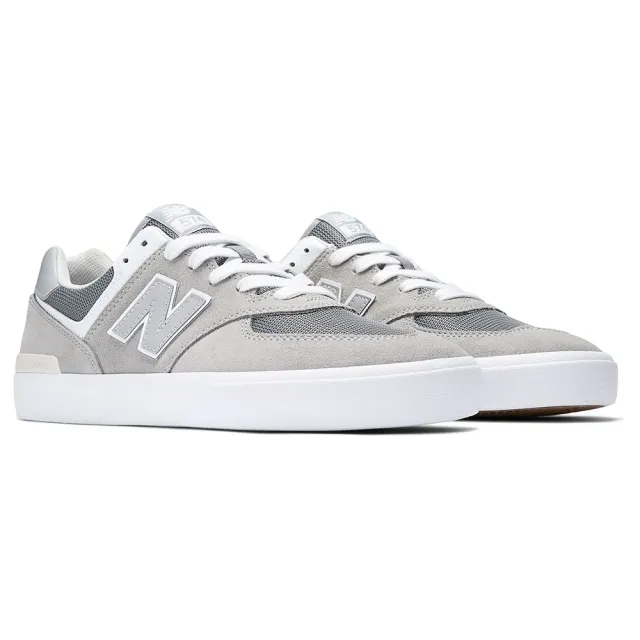 New Balance Men's NB Numeric 574 Vulc in Grey/White Suede/Mesh