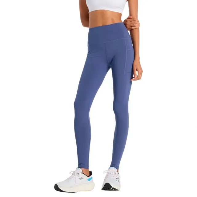 New Balance Women's NB Sleek Pocket High Rise Legging 27" in Blue Poly Knit