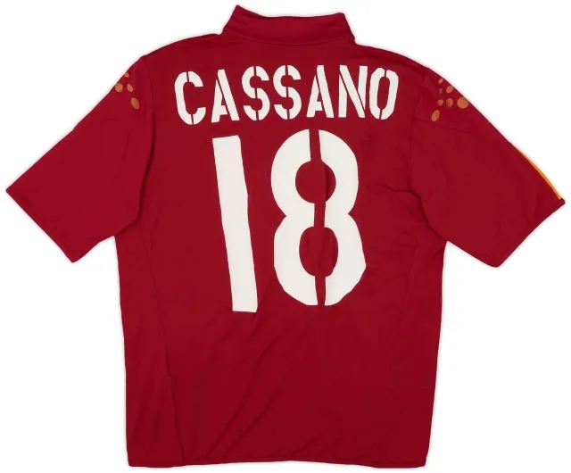 2004-05 Roma Home Shirt Cassano #18 - 7/10 - (XL.Boys)