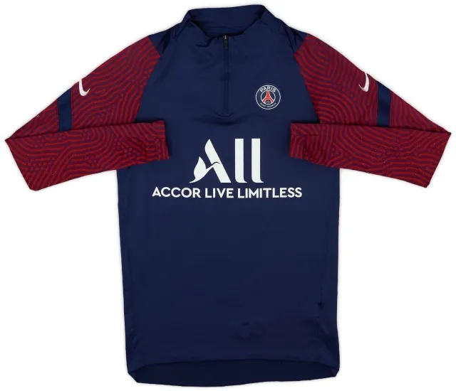 2020-21 Paris Saint-Germain Nike 1/4 Zip Drill Top - 7/10 - (S)