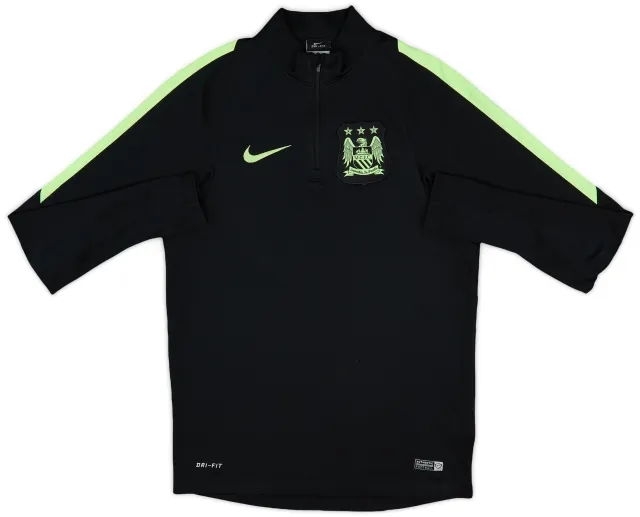 2015-16 Manchester City Nike 1/4 Zip Drill Top - 8/10 - (S)
