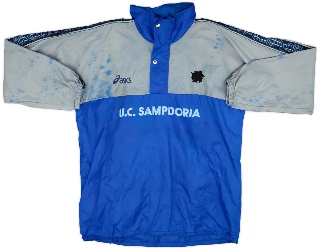 1995-96 Sampdoria 'SampForPeace' Asics 1/4 Zip Drill Top - 4/10 - (L)