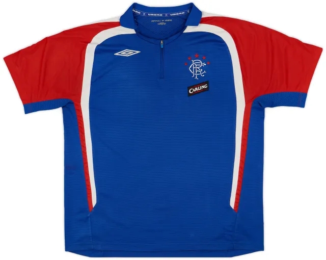 2007-08 Rangers Umbro 1/4 Zip Polo Shirt - 6/10 - (L)