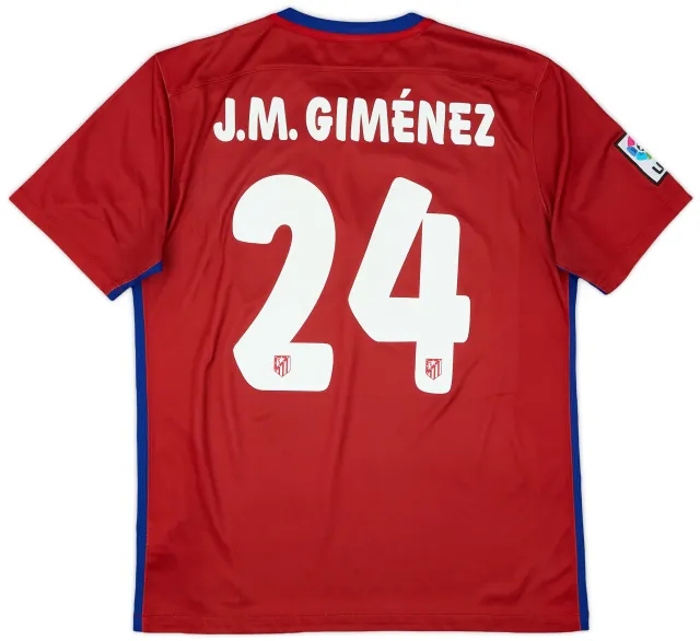 2015-16 Atletico Madrid Home Shirt J.Gimenez #24 - 6/10 - (M)