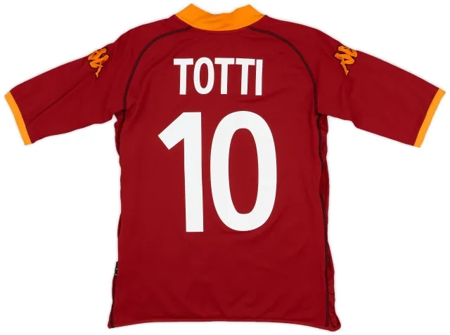 2002-03 Roma Home Shirt Totti #10 - 8/10 - (L)