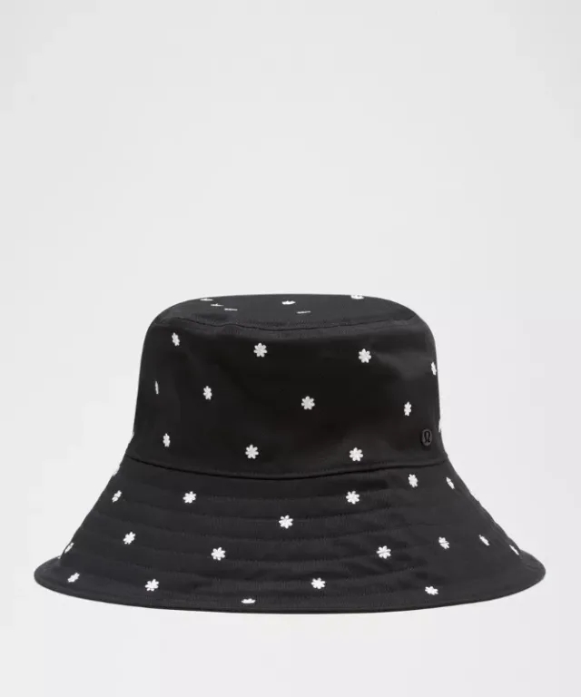 lululemon – Cotton Twill Wide-Brim Hat – Color Black/White – Size M/L