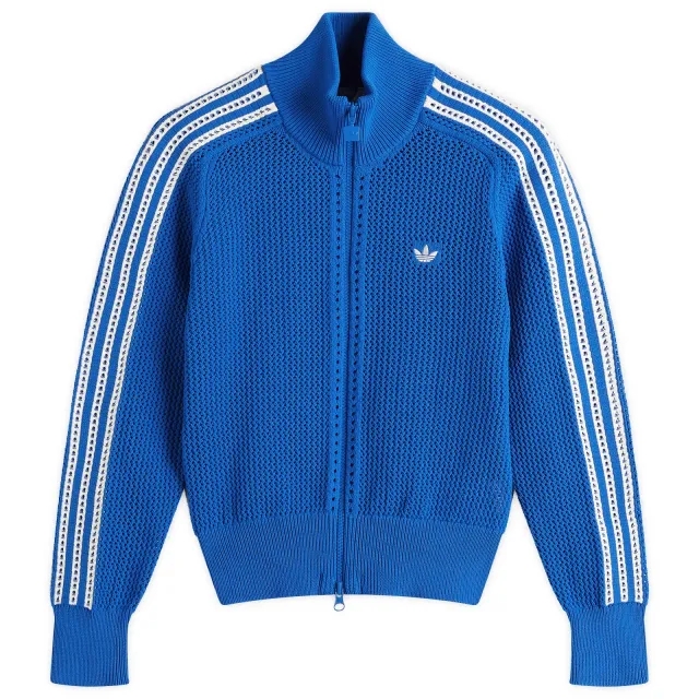 Adidas Women's Originals Premium Crochet Track Top Blue