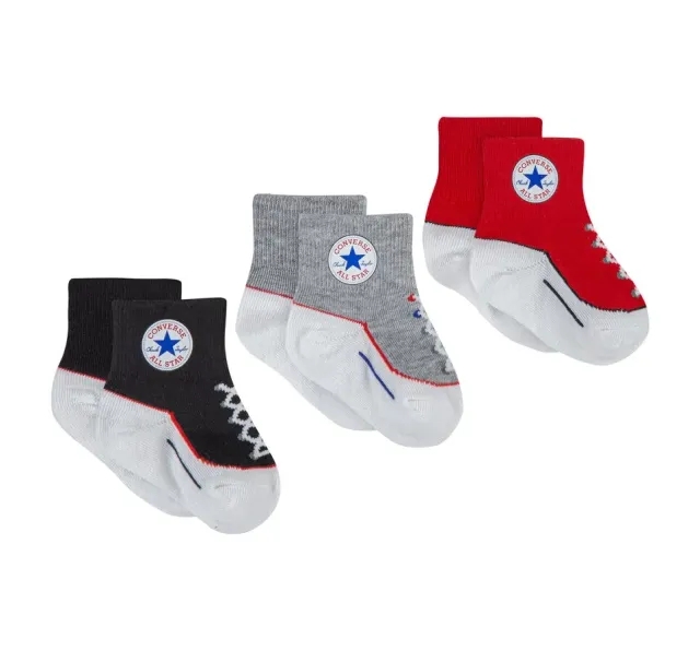 Converse 3-Pack Chuck Taylor Quarter Socks - Black