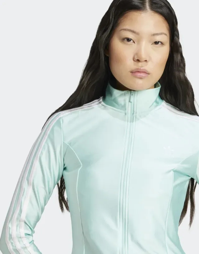 Adidas Originals Adicolor 3-Stripes Slim Track Top In Semi Flash Aqua-Blue