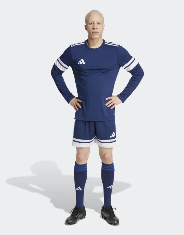 Adidas Performance Squadra 25 Long Sleeve Jersey In Team Navy Blue 2 / White