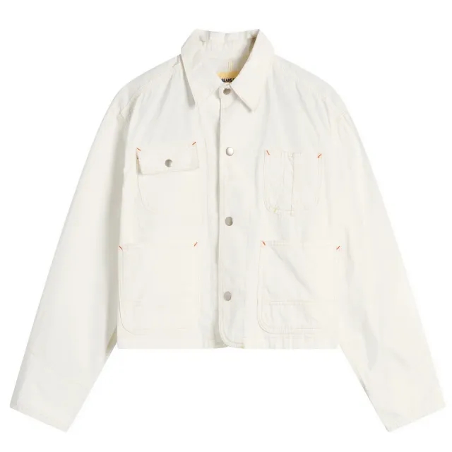 Beams Boy Women's Short Denim Jacket Off White
