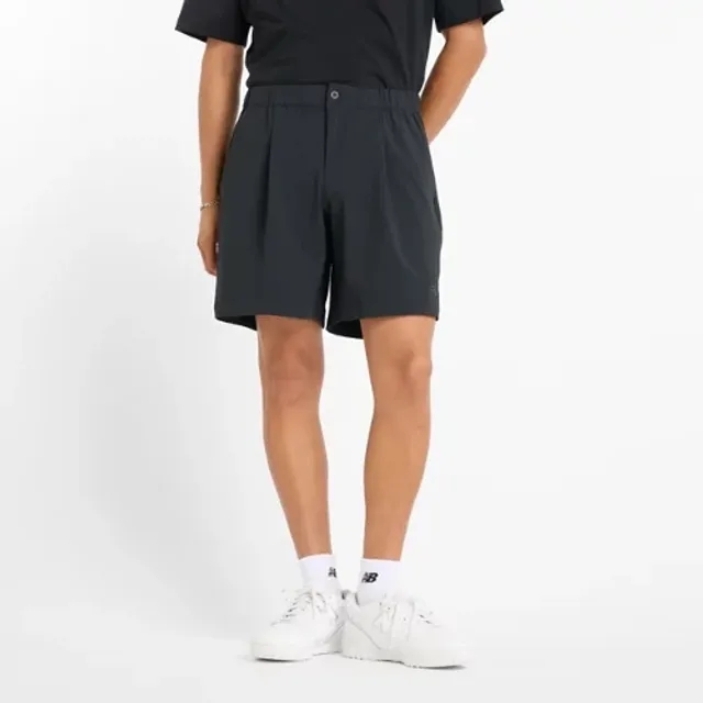 New Balance Men's Seersucker Short 7" in Black Polyester