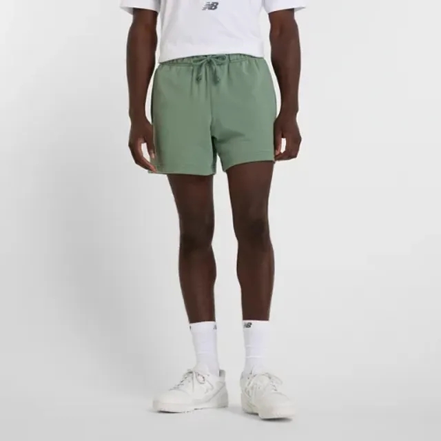 New Balance Men's Athletics French Terry Short 5" in Green Cotton