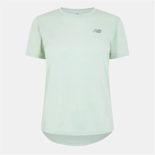 New Balance Women's Athletics T-Shirt in Green Poly Knit