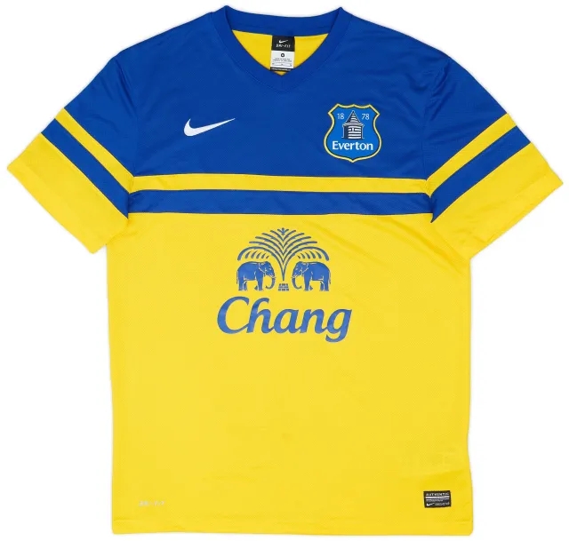 2013-14 Everton Away Shirt Baines #3 - 7/10 - (M)