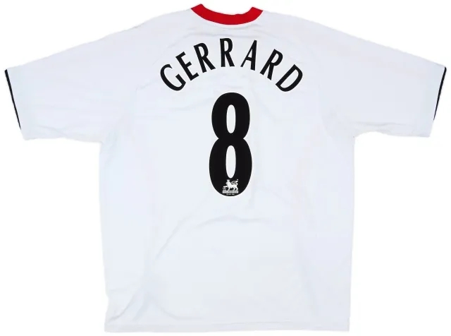 2005-06 Liverpool Away Shirt Gerrard #8 - 7/10 - (XL)