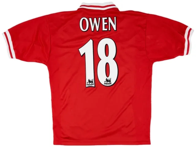 1996-98 Liverpool Home Shirt Owen #18 - 7/10 - (M)