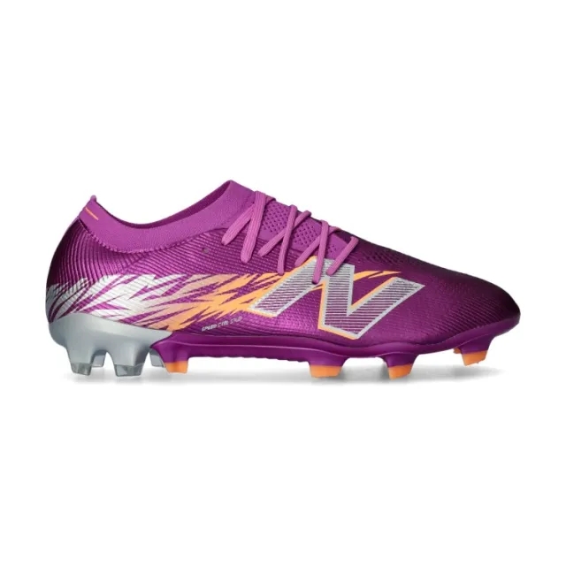 New Balance Unisex FURON ELITE FG V8 in Purple/Grey/Orange Synthetic