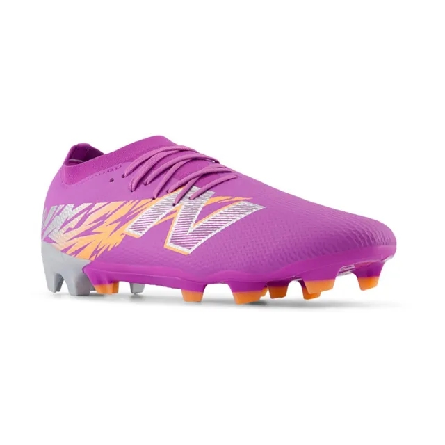 New Balance Unisex FURON TEAM FG V8 in Purple/Orange/Grey Synthetic