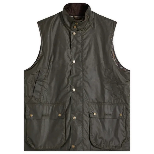 Barbour Men's x Baracuta Wax Gilet Archive Olive