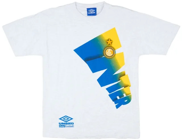 1990s Inter Milan Umbro Graphic Tee - 8/10 - (L)