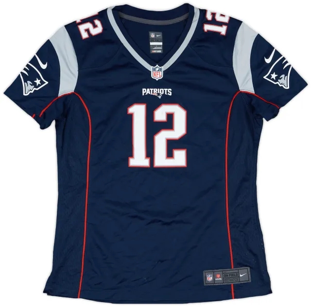 2012-19 New England Patriots Brady #12 Nike Game Home Jersey Womens - 6/10 - (L)