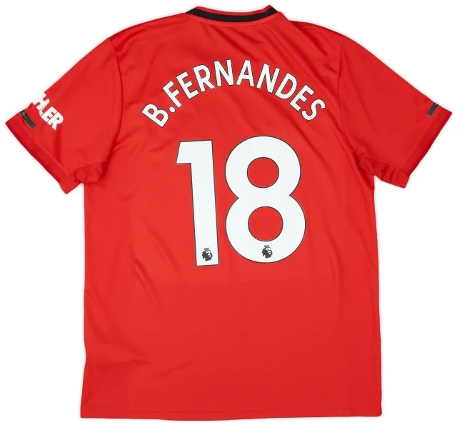 2019-20 Manchester United Home Shirt B.Fernandes #18 - 9/10 - (L)