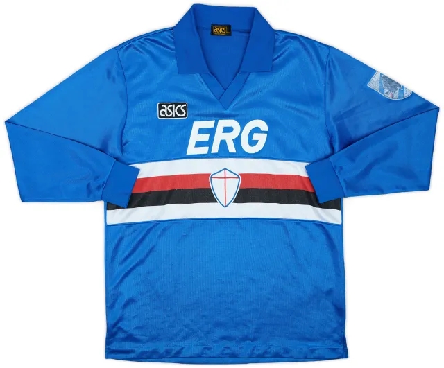 1992-94 Sampdoria Home L/S Shirt - 5/10 - (M)