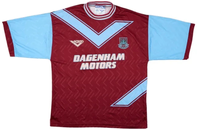 1993-95 West Ham Home Shirt - 6/10 - (L)