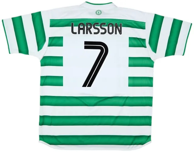 2003-04 Celtic Home Shirt Larsson #7 - 8/10 - (XL)