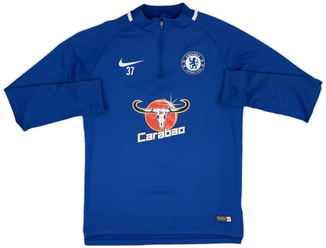 2017-18 Chelsea Player Issue Nike 1/4 Zip Training Top #37 - 7/10 - (S)